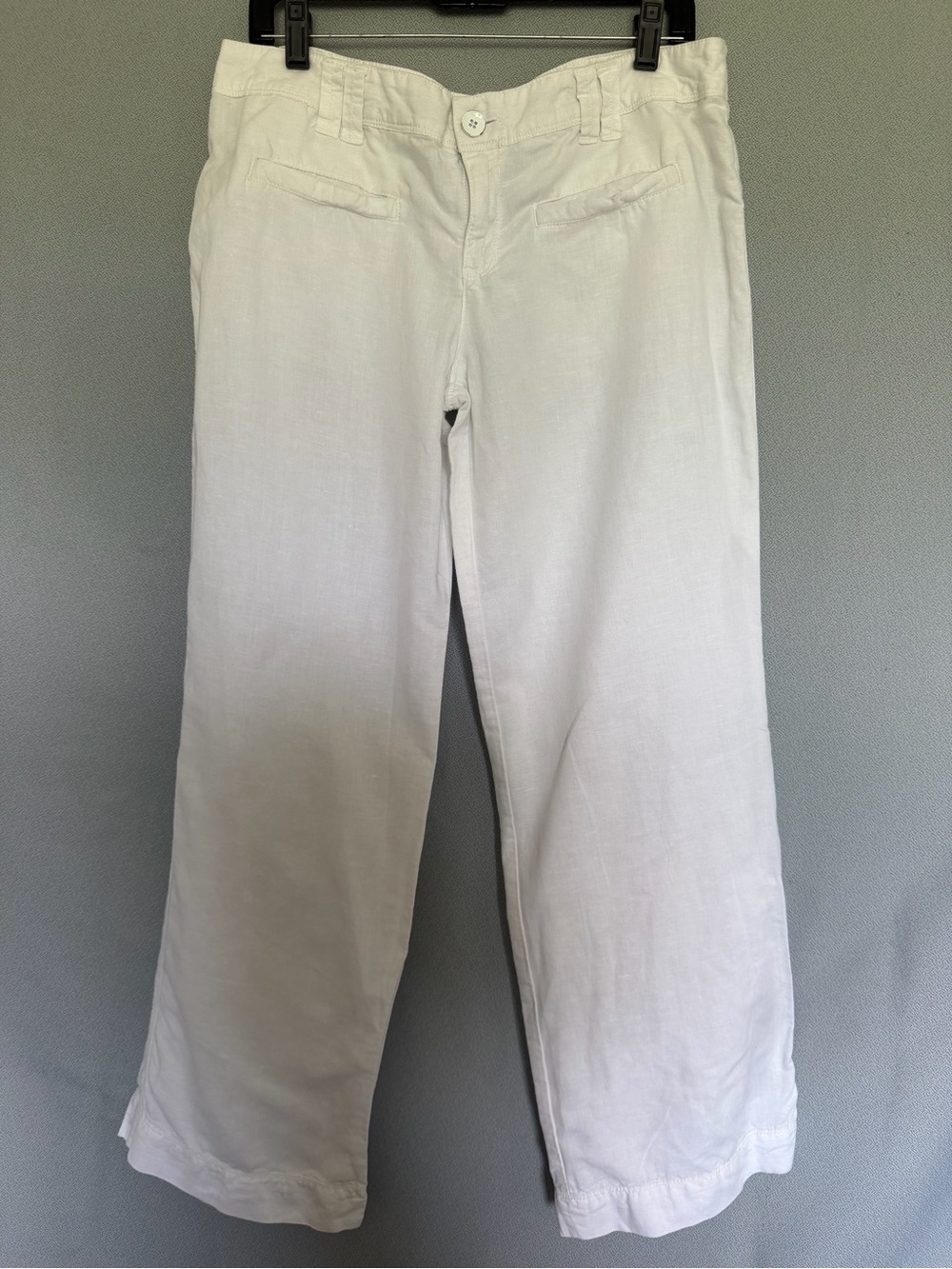CONVERSE ONE STAR White Linen Blend Utility Pants | Women’s 12 | Straight Leg